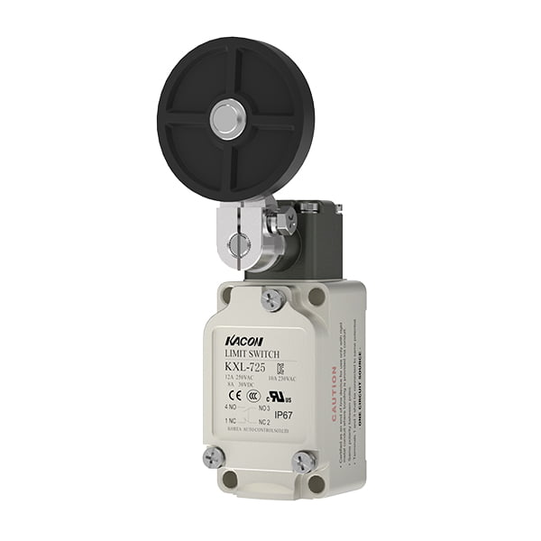 KXL-725 Waterproof Limit Switch with Ø50 Roller Lever-Rubber