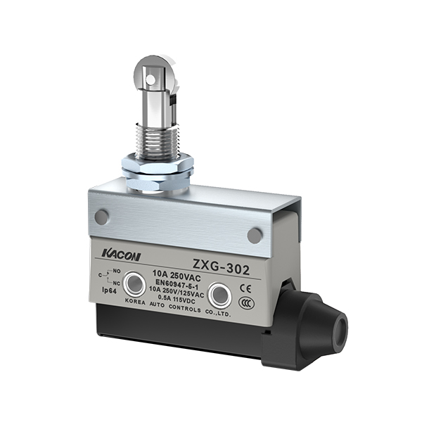 ZXG-302 Small Enclosed Limit Switch with Panel Mount Plunger and Roller