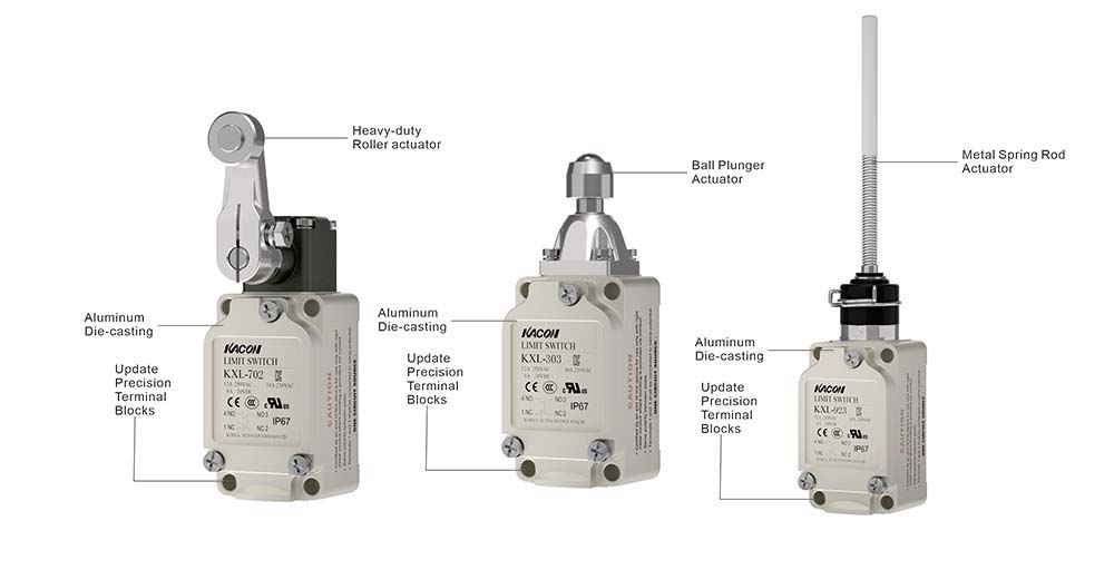 Illustration of limit switch failure modes showing open circuit versus welded contact states