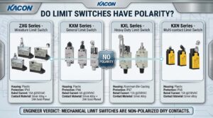 Kacon -Limit Switch Have No Polarity