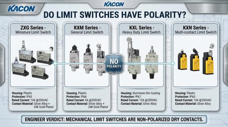 Kacon -Limit Switch Have No Polarity