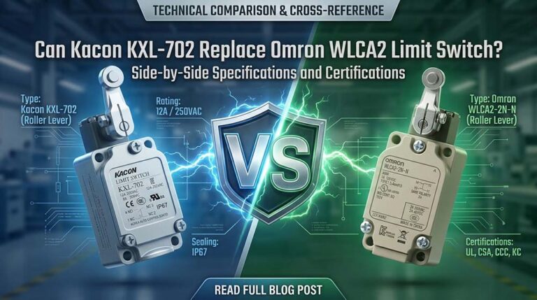 Kacon KXL-702 and Omron WLCA2 Limit Switch