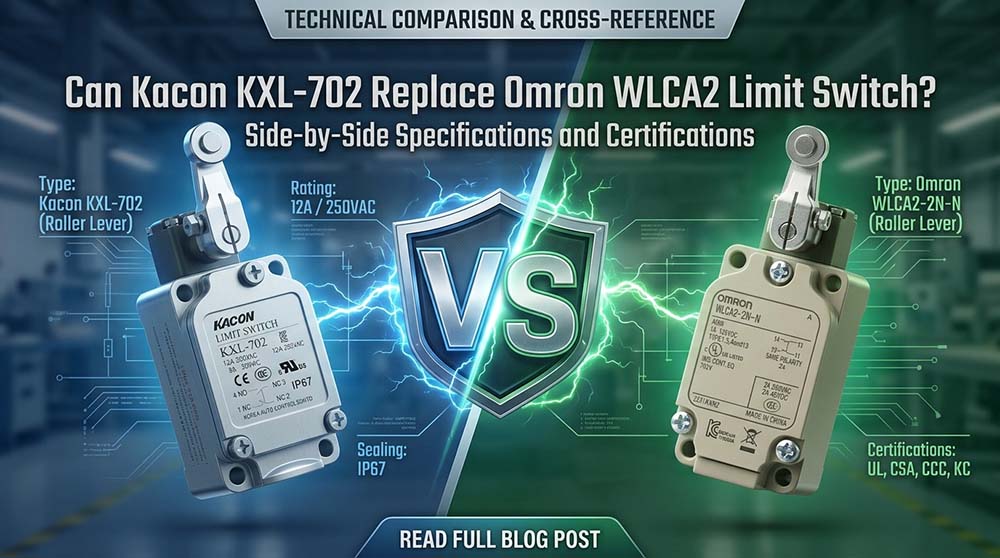Kacon KXL-702 and Omron WLCA2 Limit Switch