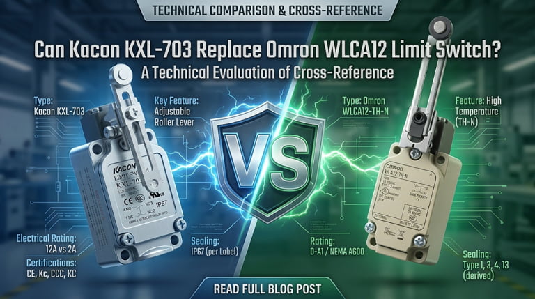 Can Kacon KXL-703 Replace Omron WLCA12 Limit Switch?